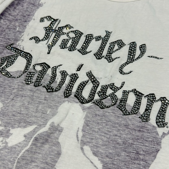 Harley-Davidson Skull Design Tank Top with Stone Embelished Logo - M - Picture 3 of 8